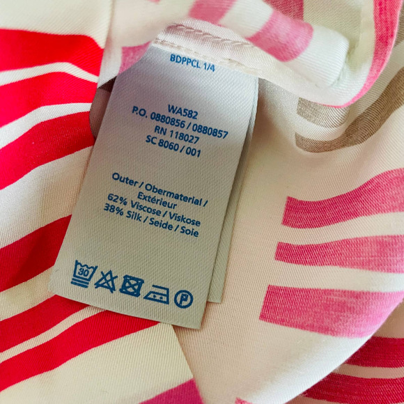 Boden Red and Pink Striped Blouse - Picture 9 of 11